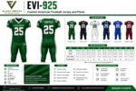 EVI-925 Custom American Football Jersey and Pants by Elahi Vertex International with color and customization options