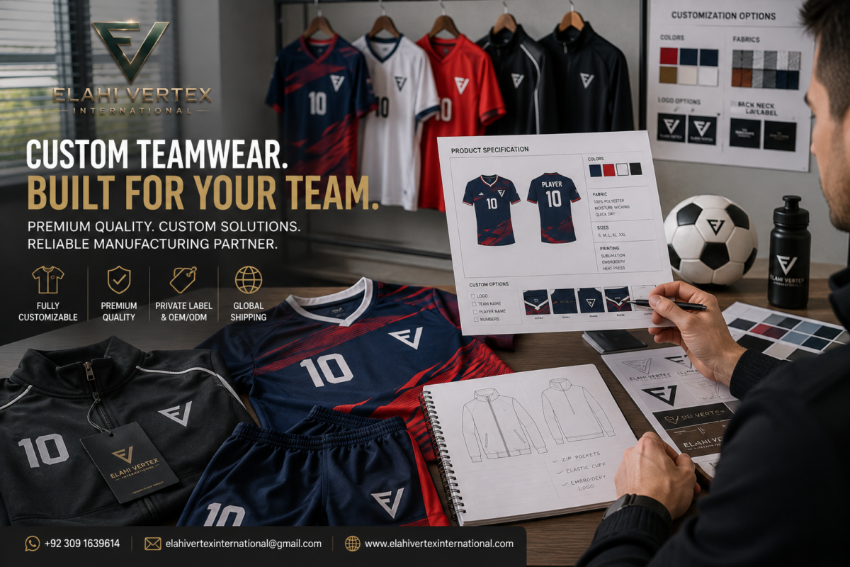 custom teamwear manufacturer for USA and UK buyers