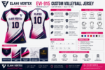 EVI-915 custom volleyball jersey specifications and customization options
