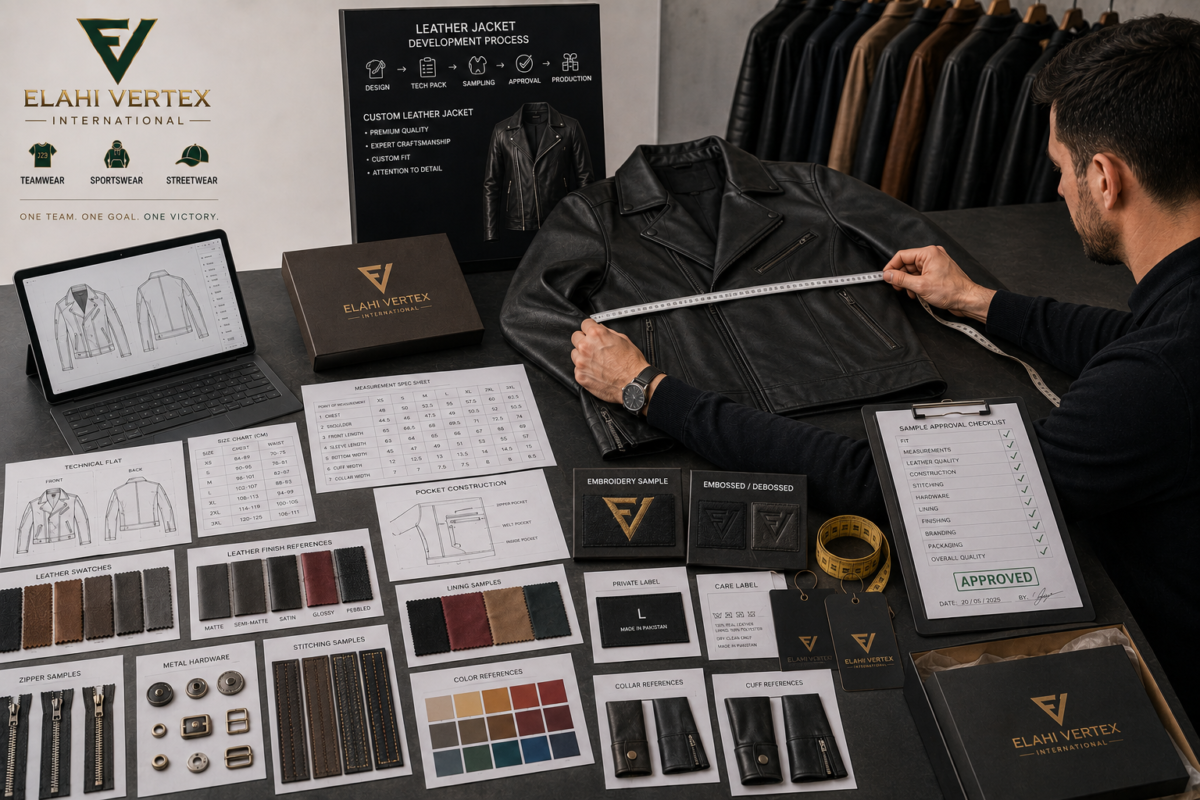 Custom leather jacket manufacturing review for USA brands before sampling and bulk production