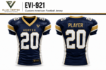 EVI-921 Custom American Football Jersey by Elahi Vertex International shown in front and back views