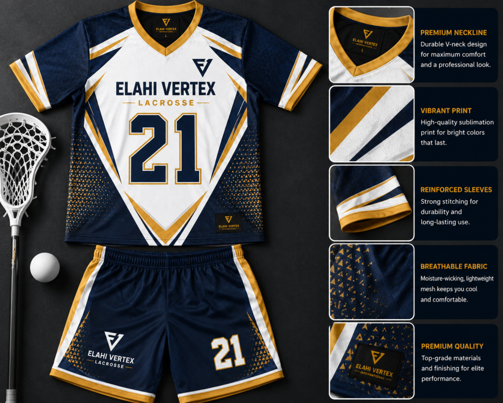 EVI-913 custom lacrosse kit fabric and construction details