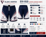EVI-910 custom lacrosse shorts specifications and customization