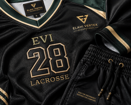 Custom lacrosse jersey and shorts features EVI-908