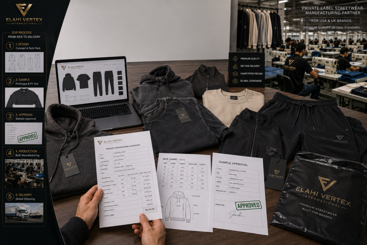 private label streetwear manufacturer for USA and UK brands