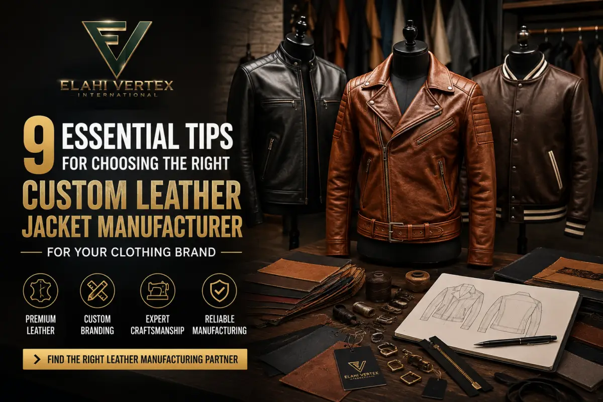 Custom leather jacket manufacturer for clothing brands
