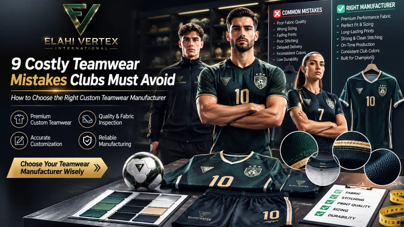 Custom teamwear manufacturer producing custom sports uniforms for clubs