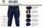 EVI-922 Custom American Football Pants by Elahi Vertex International with close-up waistband, side panel, padding, stitching and leg opening details