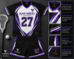 EVI-912 custom lacrosse uniform fabric and construction details
