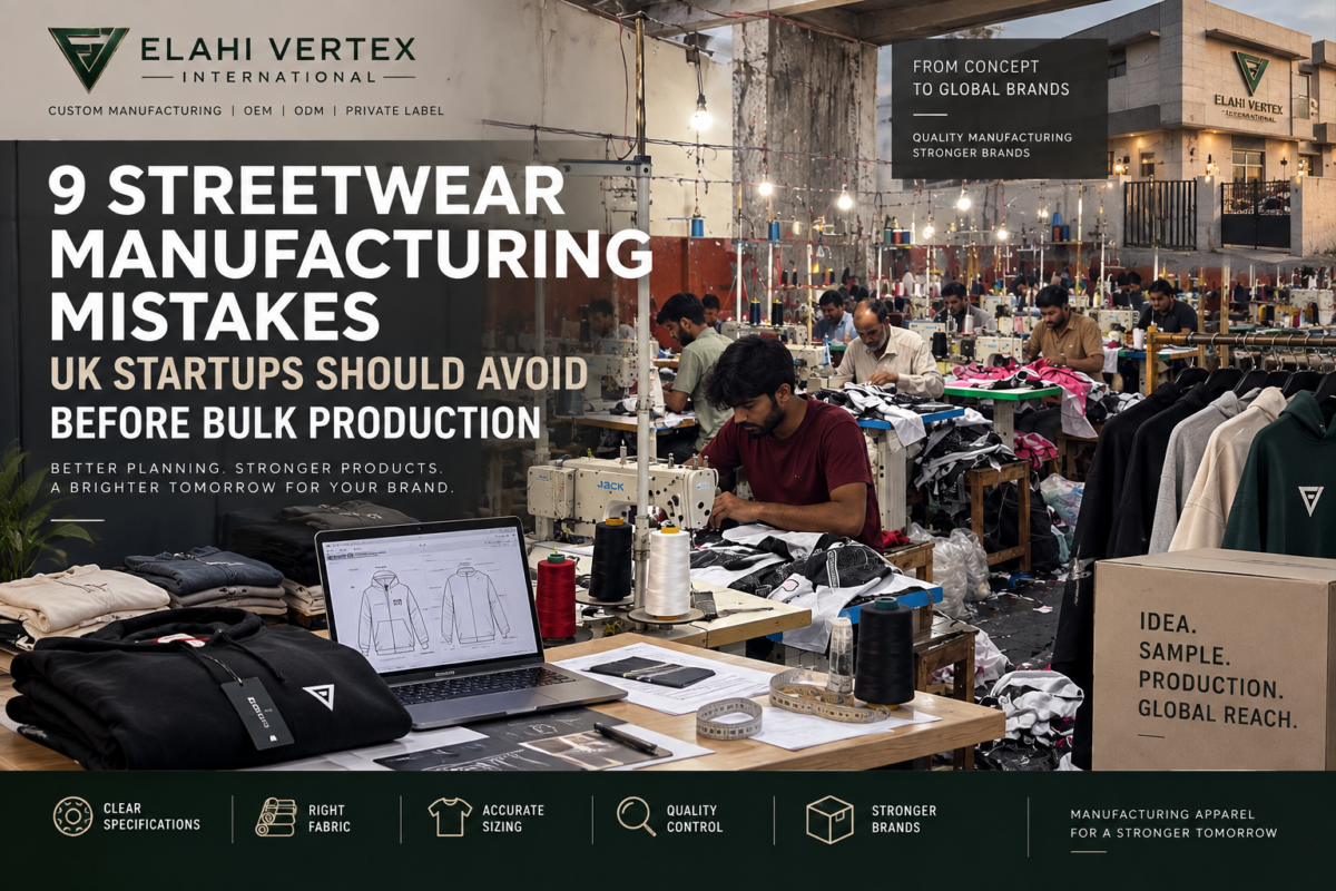 Streetwear manufacturing mistakes UK startups should avoid before bulk production