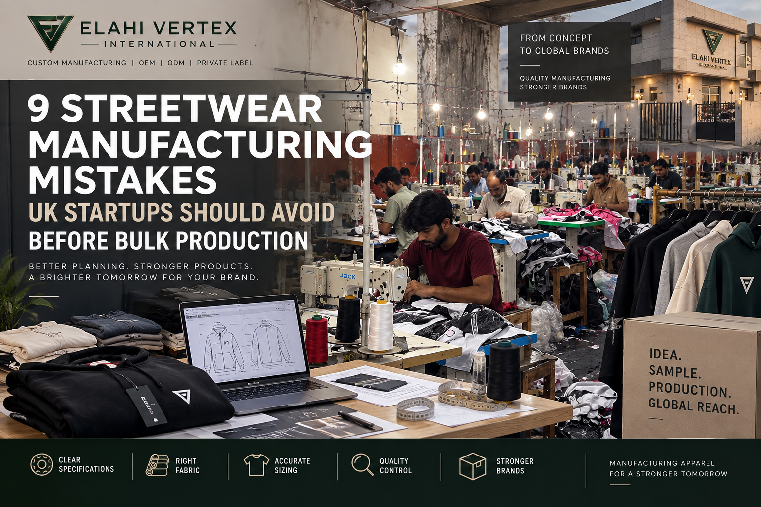 Streetwear manufacturing mistakes UK startups should avoid before bulk production