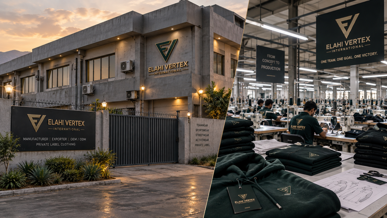 Clothing manufacturers UK for startups – Elahi Vertex International streetwear manufacturing