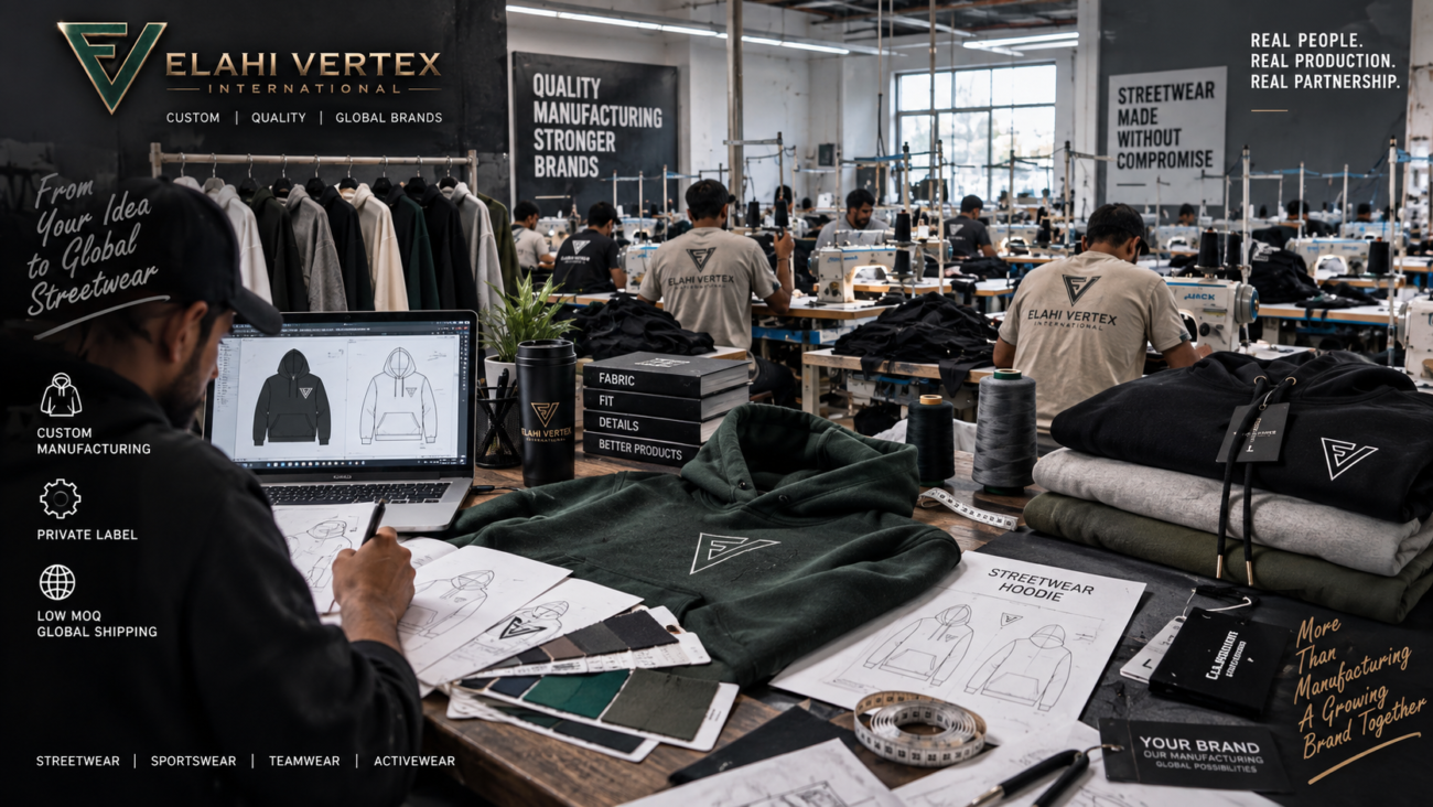 Custom hoodie manufacturing for UK streetwear brands
