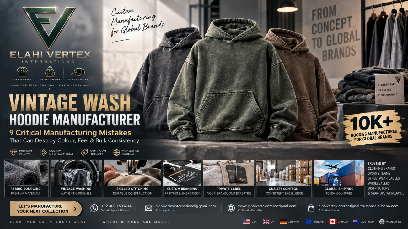 Vintage wash hoodie manufacturer producing custom washed streetwear hoodies