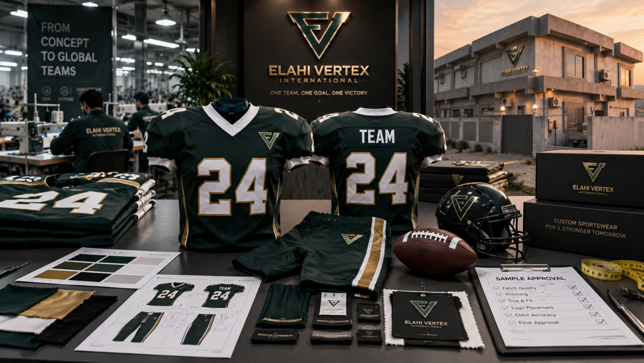 Custom youth American football uniforms USA by Elahi Vertex International