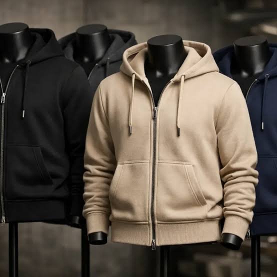Zip-up hoodie manufacturer inspecting zipper alignment and premium hoodie quality